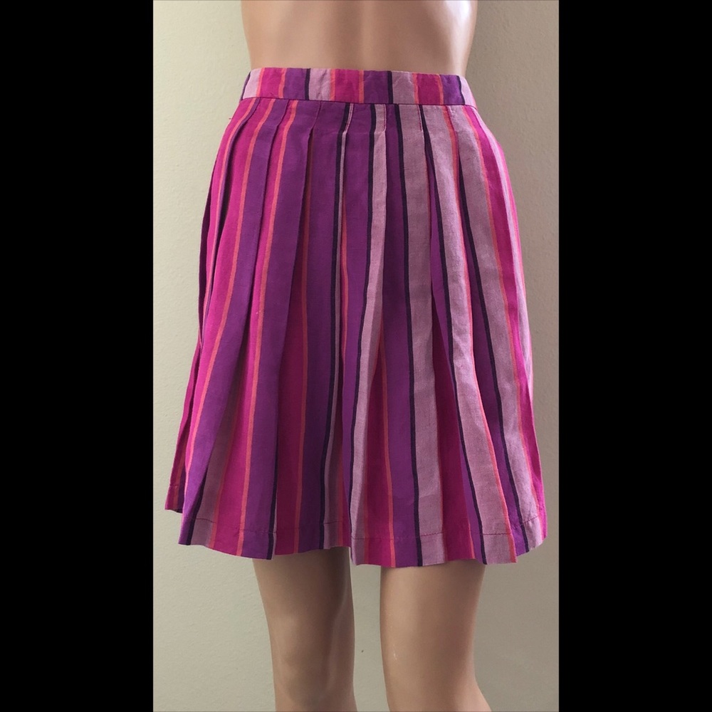 Tommy Hilfiger Pink Purple Pleated Mini Skirt